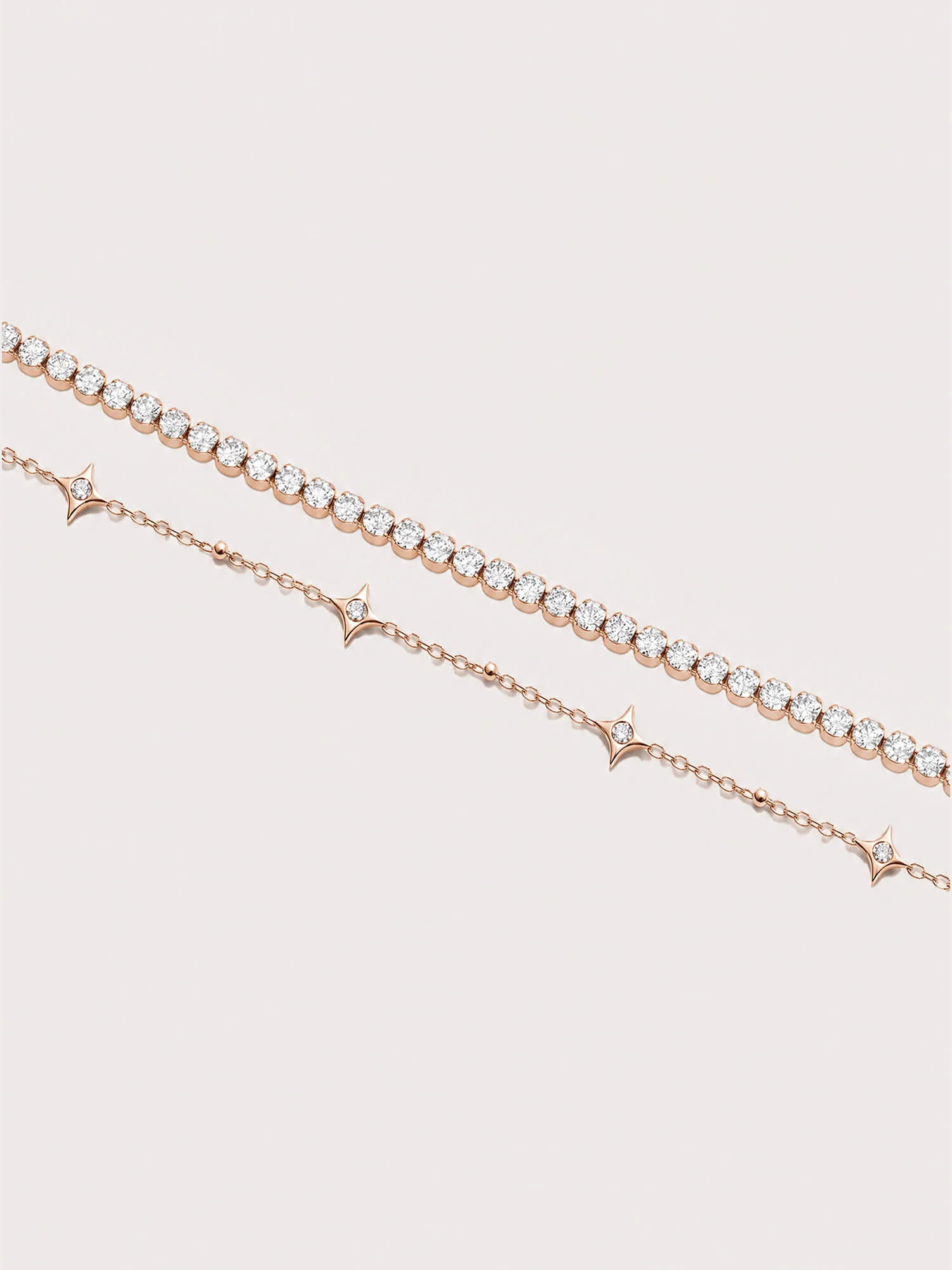 Moissanite Bracelet Set